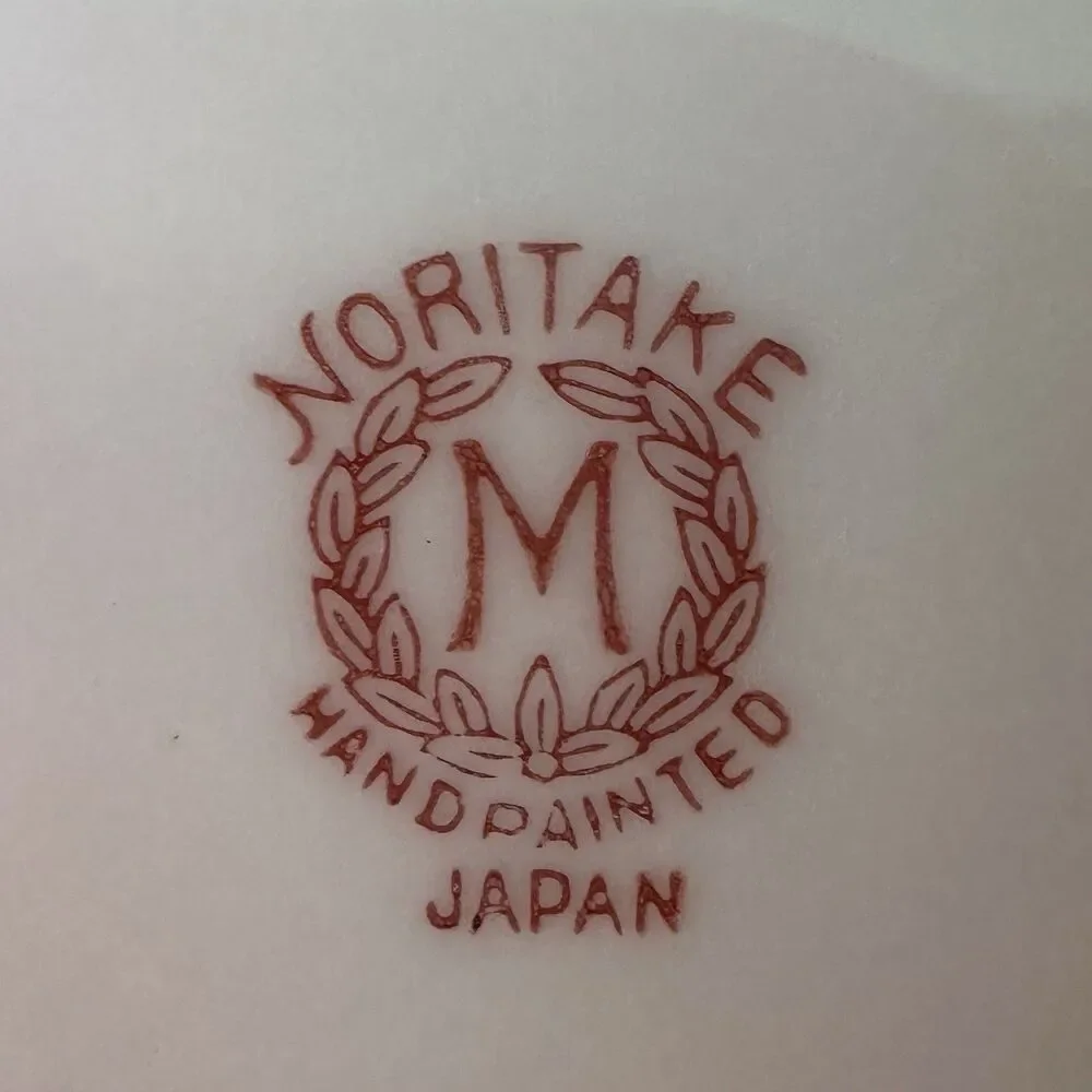 Noritake Hand Painted Japan Sandwich Serving Tray Leaf Porcelain Platter 12.5”